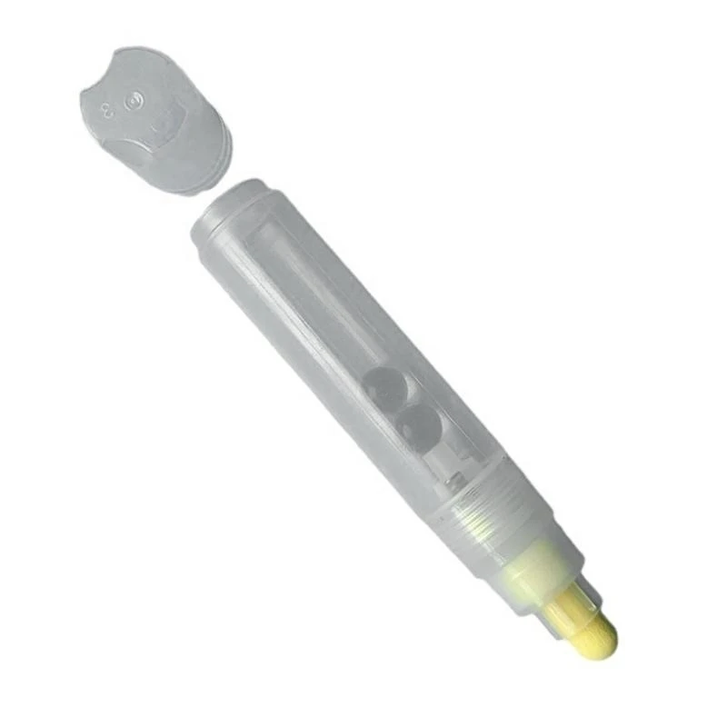 Пополняемая пустая ручка акриловая ручка пустое маркер 10 мм квартира/круглый кончик пустой ручка для покраски на бумаге металл