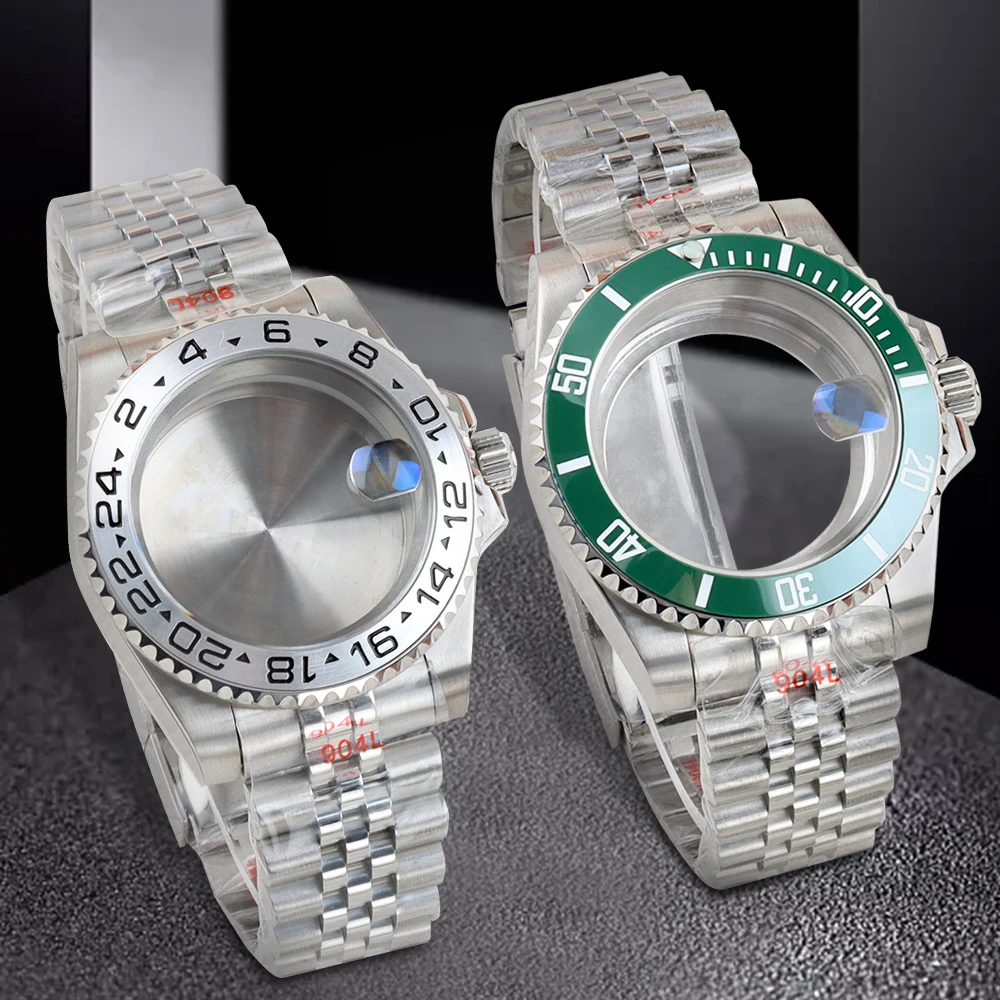 

40mm NH35 Watch Case 20mm Solid 316L Stainless Steel Jubilee Strap for SUB GMT Yacht-Master NH34 NH35 NH36 NH38 Movement