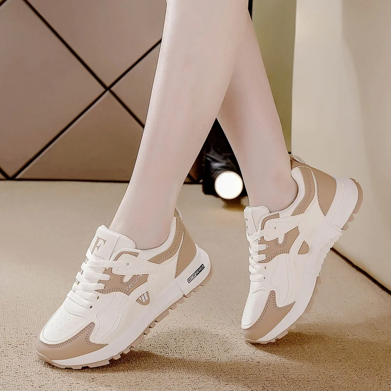 Women's Shoes Fashion Casual Leather Sneakers Outdoor Sport Breathable Comfortable Versatile Walking Shoes for Women's Shoes