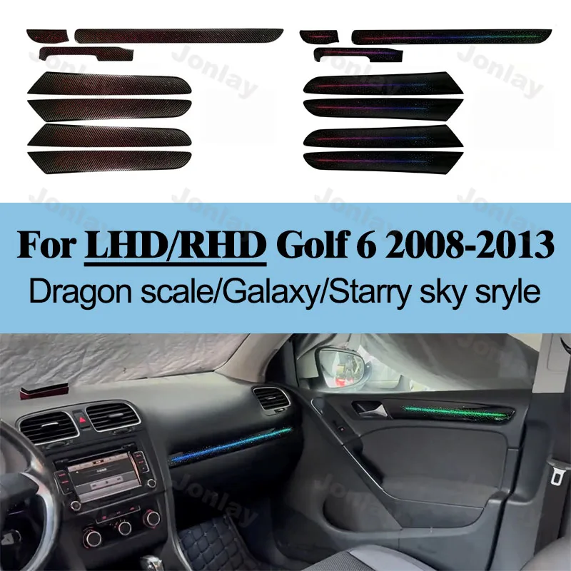 Für Golf 6 2008-2013 LHD RHD Ambientebeleuchtung Innenraum-Atmosphärenlampe Dekorative Zierleuchten Auto-Stimmungslicht Auto-LED-Kit