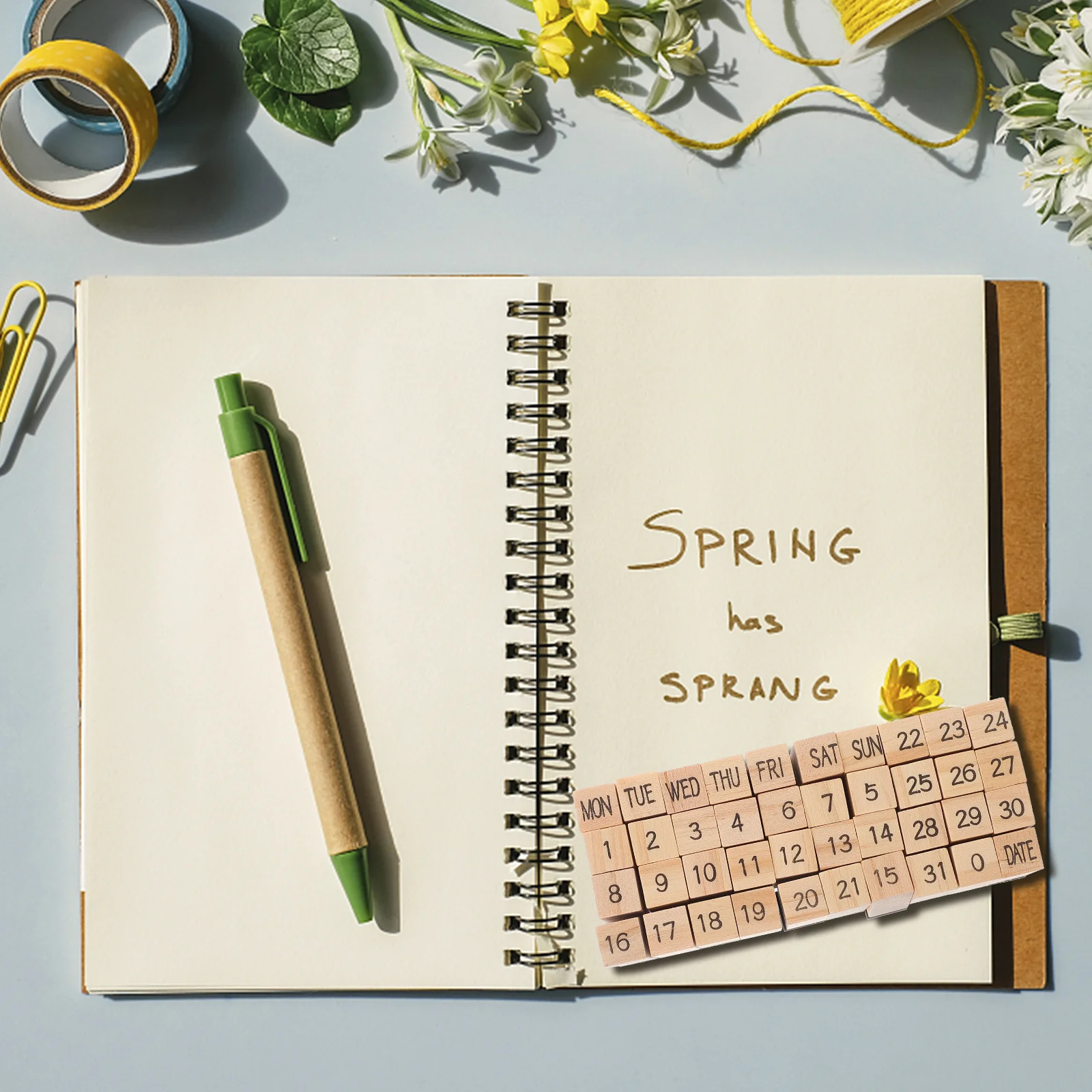 

1Set Journal Wooden Stamps DIY Diary Retro Number Week Stamp Set Lightweight Wood Planner Crafts Scrapbooking Wood Stamp