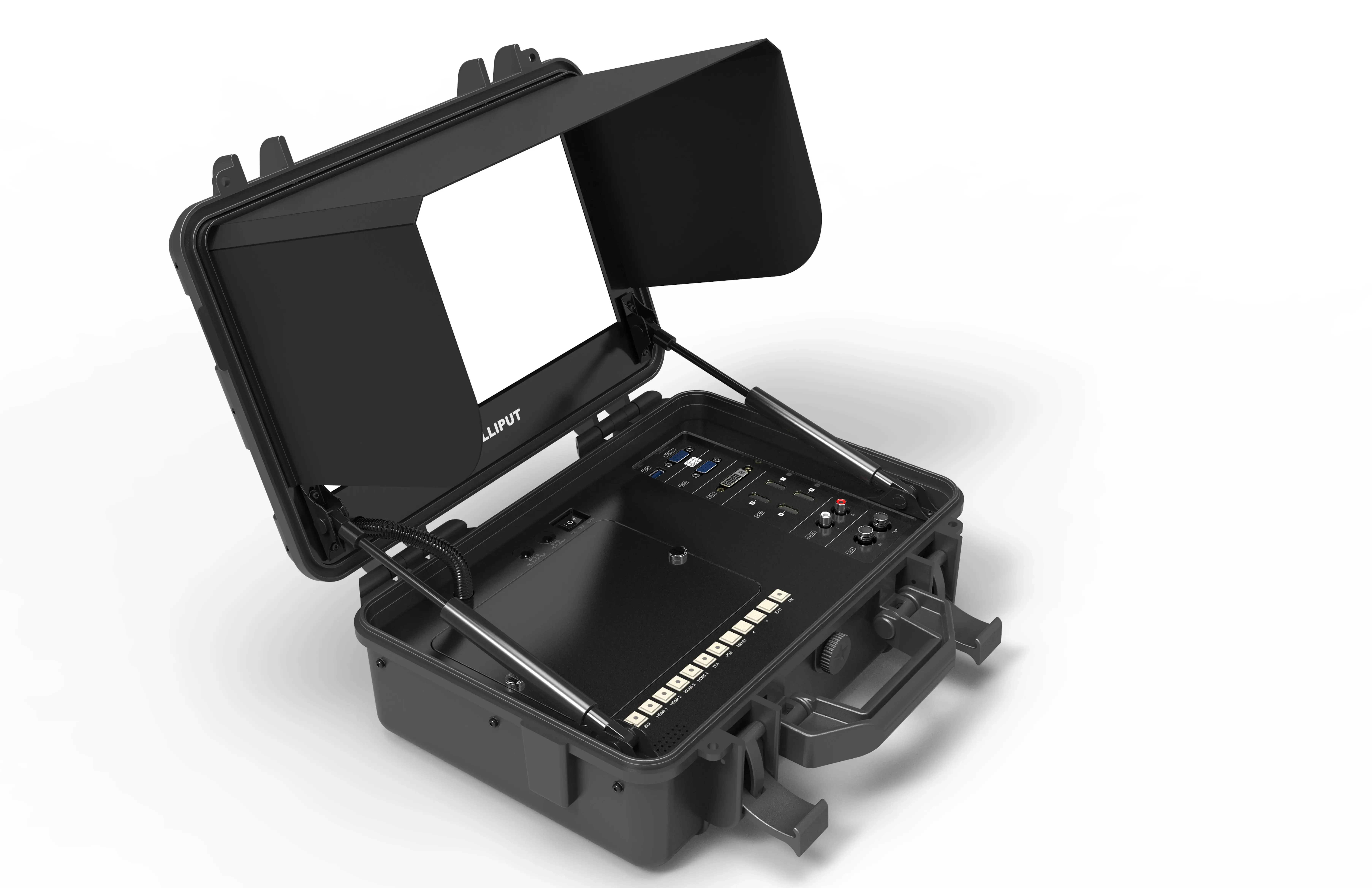 Waterproof Carry-On Broadcast Director surveillance 3G-SDI Portable Lcd surveillance hdmi 4K Quad View Sdi surveillance factory