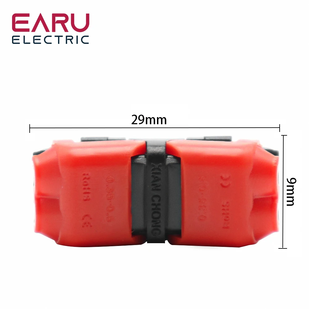 5pcs 2p Spring Connector Wire With No Welding No Screws Quick Connector Cable Clamp Terminal Block 2 Ways Easy Fit For Led Strip