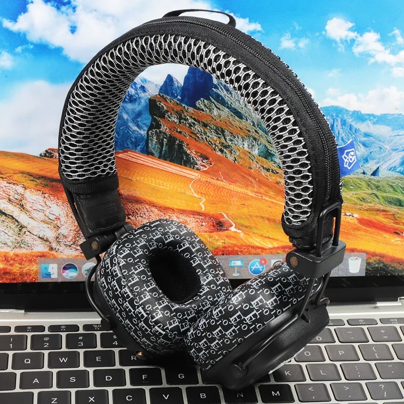 وسادات أذن رئيسية مكونة من 3 وسادات أذن بديلة من جلد البروتين من إسفنج الذاكرة وسادات أذن لسماعات الرأس Marshall Major III