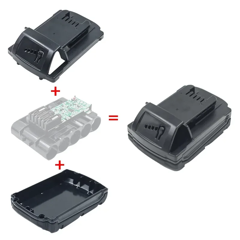 For M18-5 Battery Case Assembly Parts For Milwaukee 18V 48-11-1815 Lithium Battery Upper Cover Back Case Enclosure Accessories