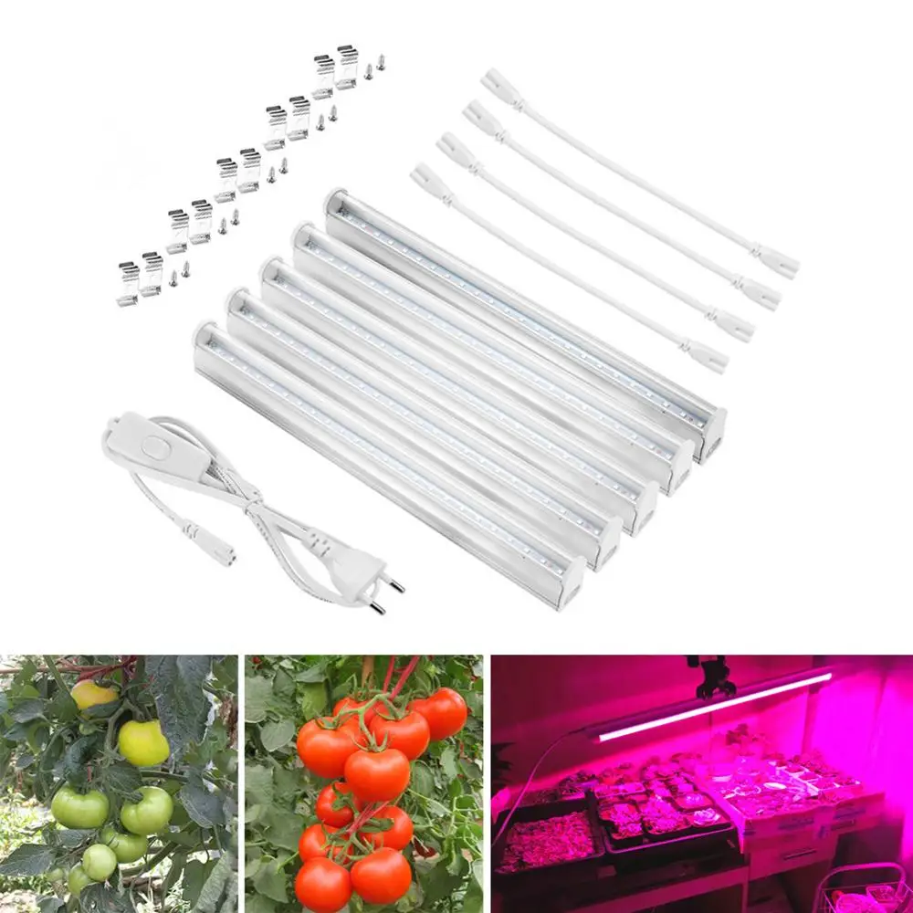 LED phyto lamp Full Spectrum Plant Grow light T5 LED Tube Bulb Grow lamp 110V 220V For indoor grow tent vegetables flower lamp