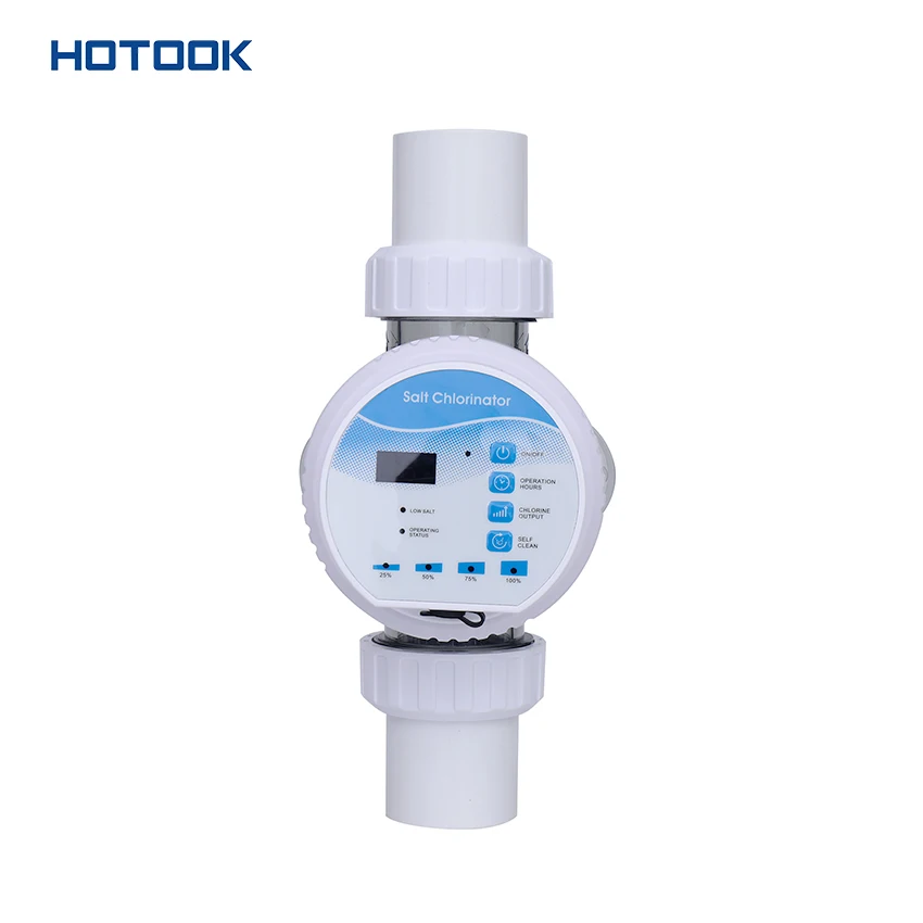 Saltwater Pool Chlorination System, Smart Chlorine Generator PVC/ABS Portable Lightweight, Graffiti App Control, Digital Panel