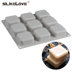 9 Cavities Square Soap Mold Silicone Soap Mold for Soap Making Silicone Form