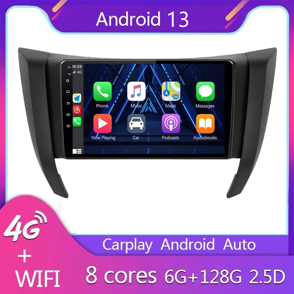 

4GB+64GB Android 13 For Nissan Navara Frontier NP300 4 D23 2014 - 2021 Car Radio 4G+WIFI Multimedia BT GPS Stereo Autoradio