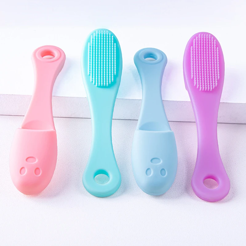 2Pcs Silicone Nose Brush Facial Pore Cleaner Portable Blackhead Massage Brushes Beauty Cleaning Tool Facial Nasal Scrub