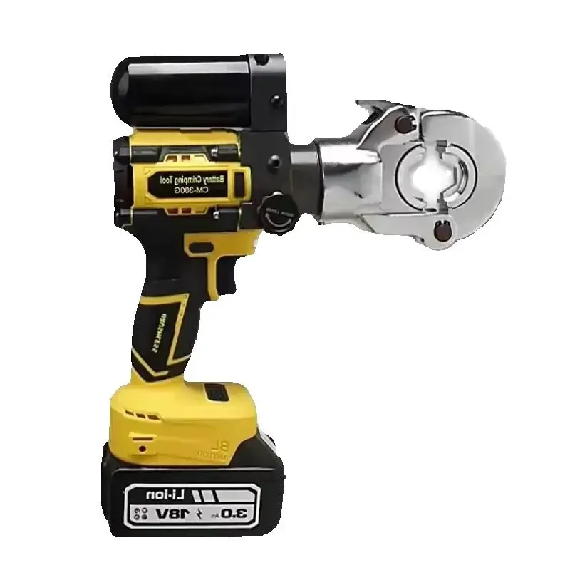 Wiederaufladbares DC18V/3.0Ah Elektrisches Hydraulisches Crimpwerkzeug Tragbar für Kupferkabel Eisenverpressung 16-300 Quadratmillimeter 9kg