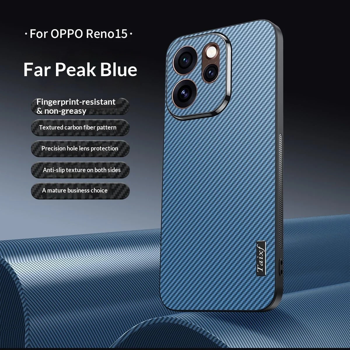 حافظة لهاتف OPPO Reno 15 14 pro جديدة من ألياف الكربون غطاء مقاومة للسقوط مضاد للانزلاق لهاتف OPPO Reno15 pro مقاوم للصدمات Funda