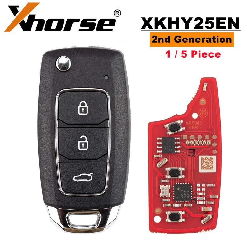 XHORSE XKHY25EN 2nd Generation XK Series Universal Remote Key 3 Buttons Knife Style upgrade of XKHY05EN