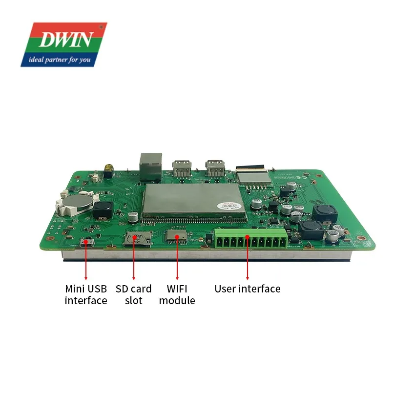 DWIN 7" 1280 * 800 Pixels TFT LCM with Wide Viewing Angle Capacitive Touch LCD Screen Quad-core Linux Debian Embedded Display