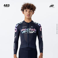 AEC Men's Cycling Jersey Ultralight Quick Dry Bike Tops Full Zipper Road Bike Jersey Back Poacket MTB Clothing Cyber Color Serie