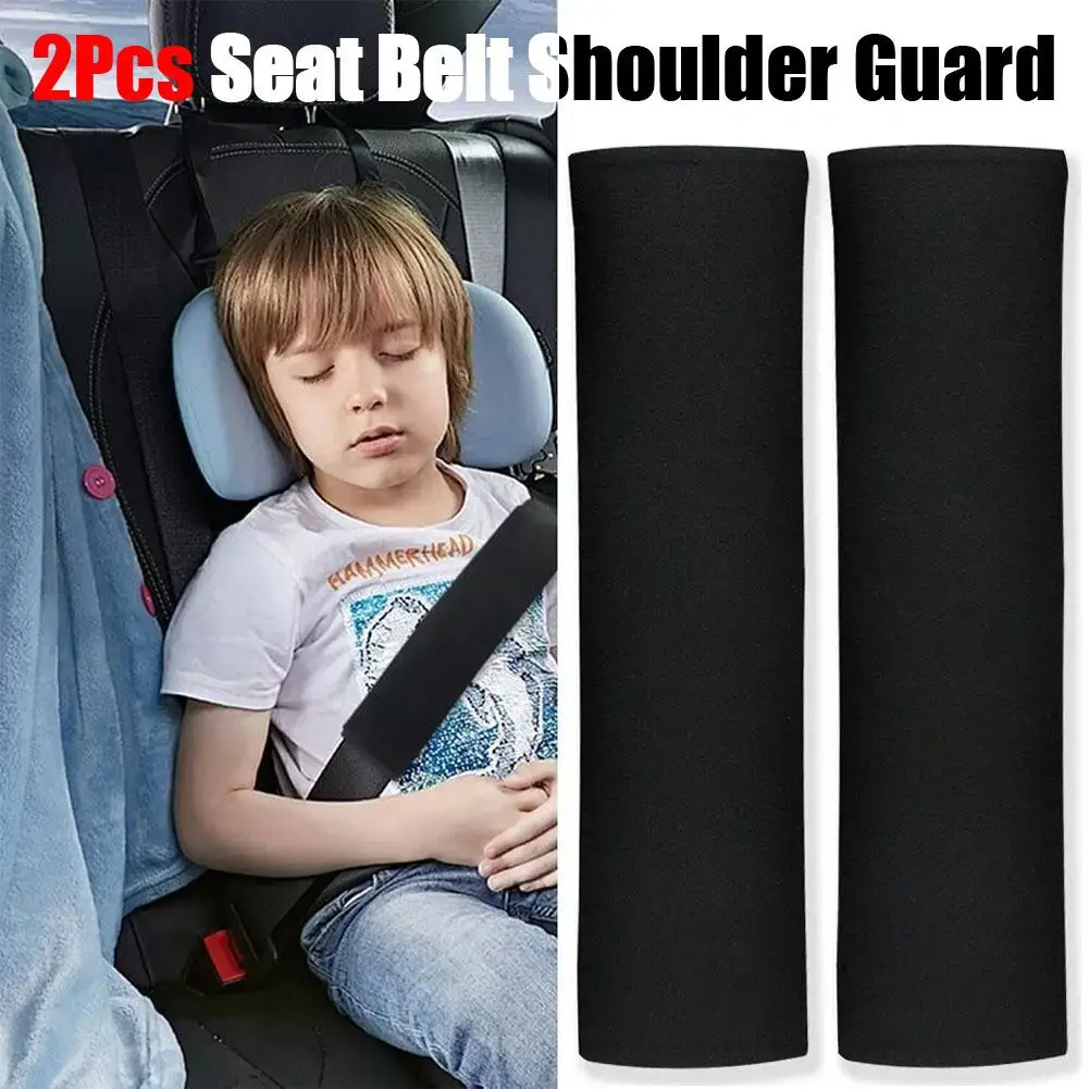 Juste de coussin de ceinture de sécurité pour enfants, coussin de voiture, sangle initiée, oreiller de protection, noir, bleu, rose, SFP, 2 pièces