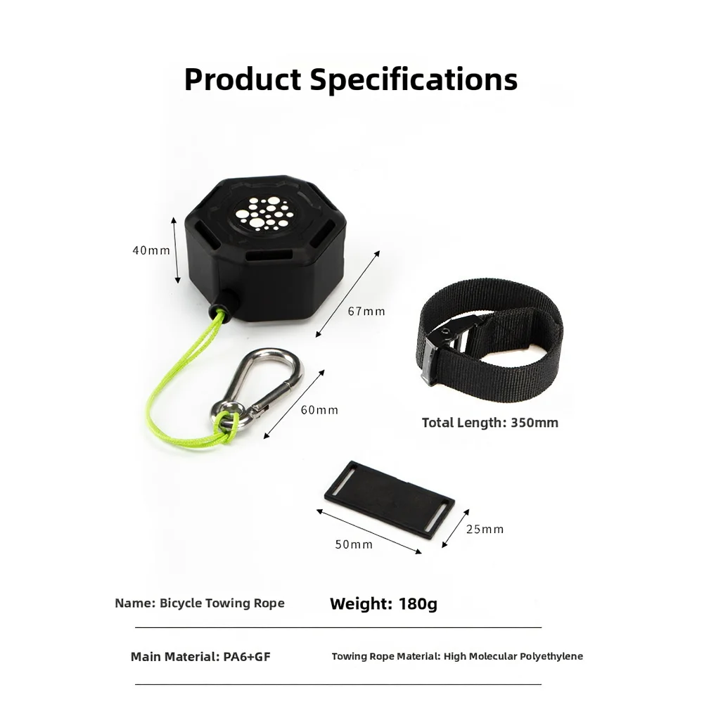 For Child Bicycle Tow Rope - PA6+GF Rope For Consistent Connection Between Rider And Guide During Movement