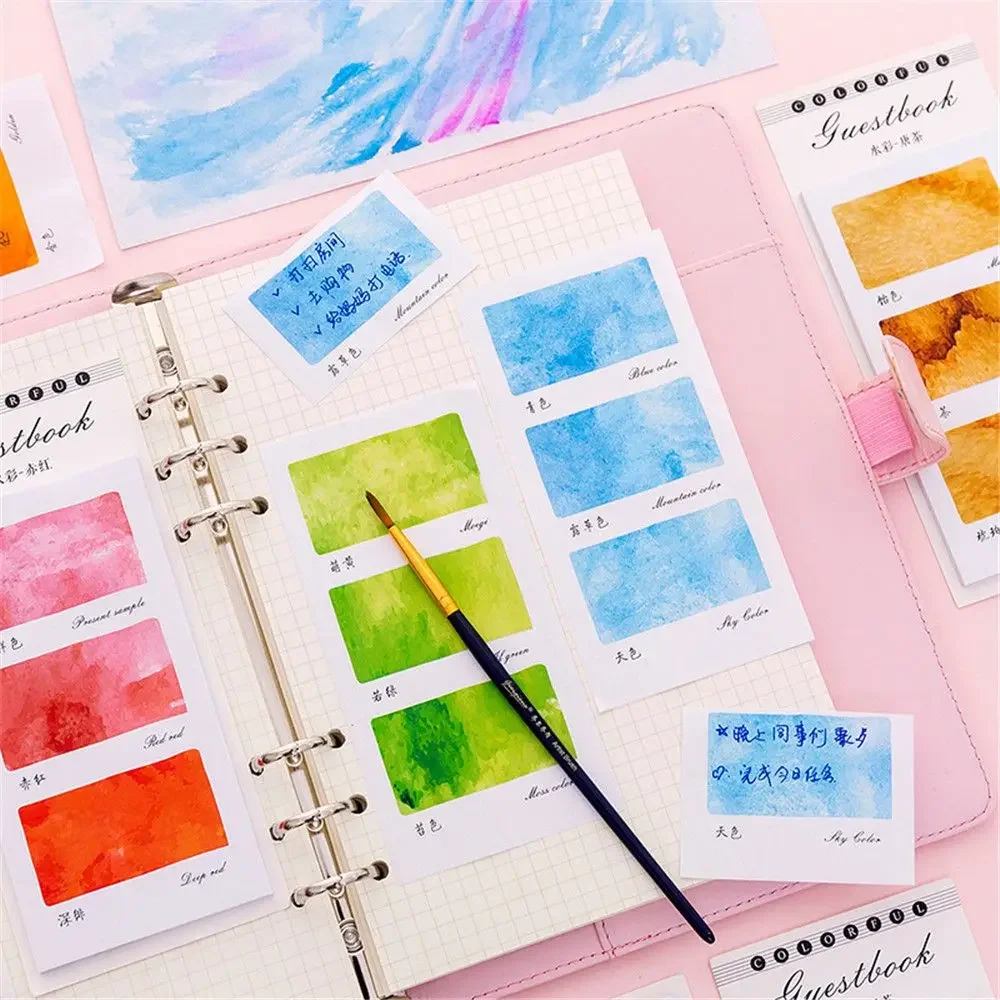 2pcs 30sheets Memo Pads Colorful Index Paper Sticky Notes Decoration Adhesive Sticker Memo Pad for School Supplies Stationery