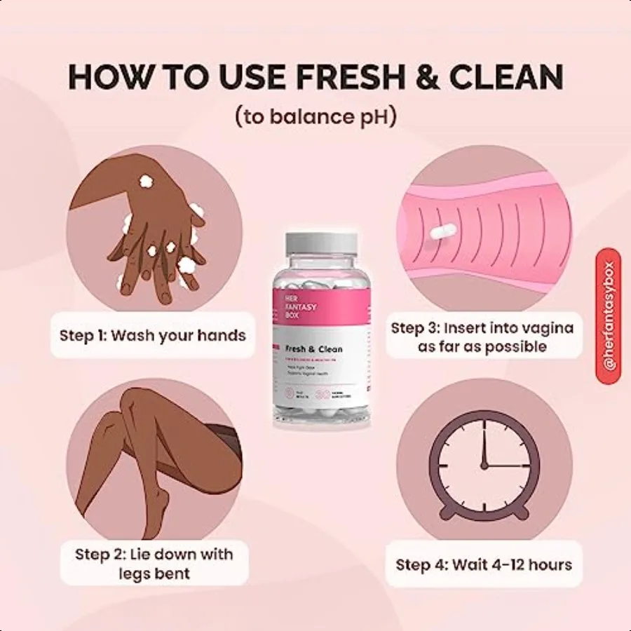 Fresh Clean pH Restore Vaginal positories Natural Vaginal Health port for pH Balance Odor Control and Comfort