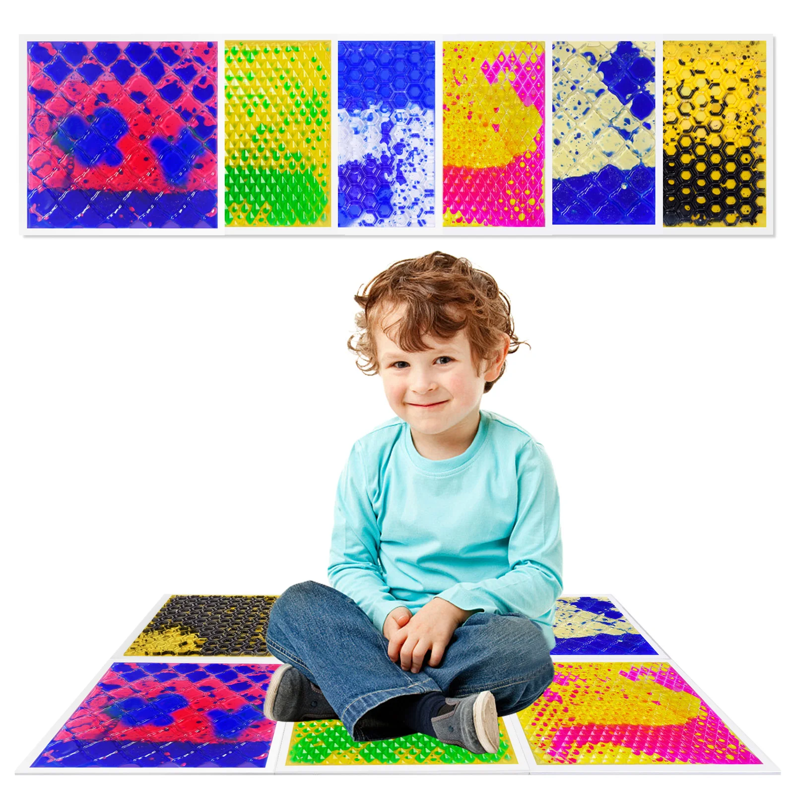 

Soft Kids Sensory Liquid Play Mat: Fun Tactile Sensory Experience – Vibrant Anti-Slip