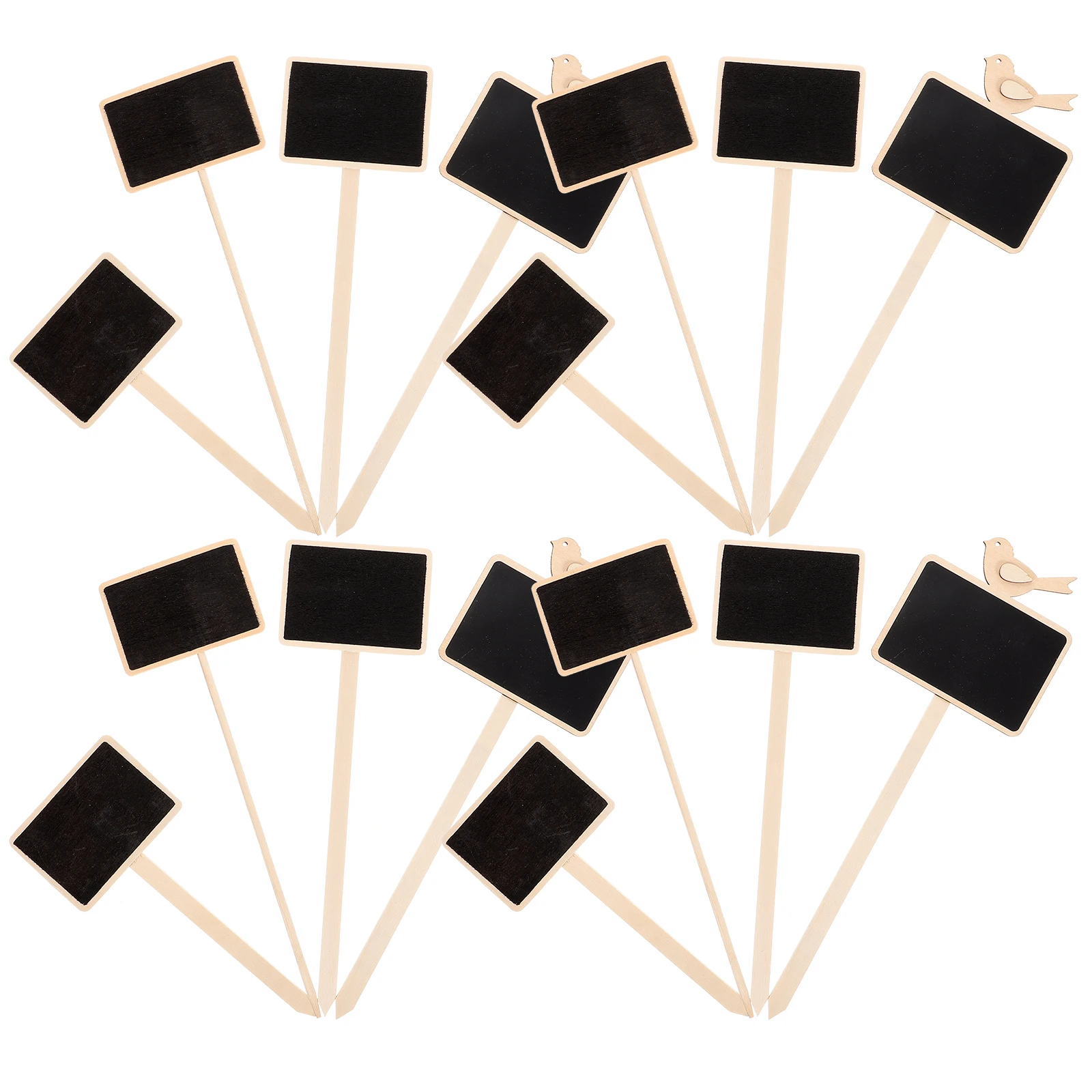 

1 set Mini Blackboard Stakes Wood Blackboard Signs Flat Long Rods Home Garden Chalkboard Decor Decor Plant Pot Tags