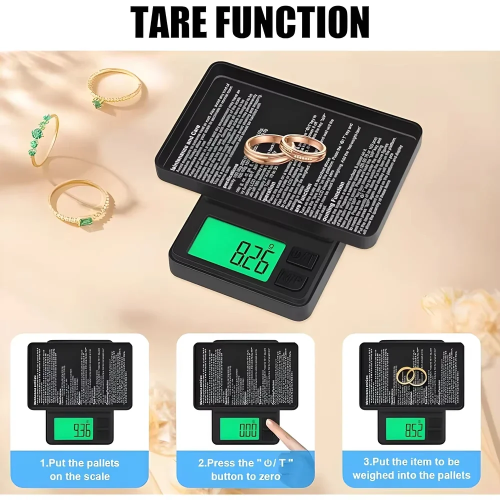 Precision Pocket Scale 1000g X 0.01g - Digital Gram Food Jewelry Ounces/Grains Scale Digital Pocket Scale Mini Scale Tiny Scale
