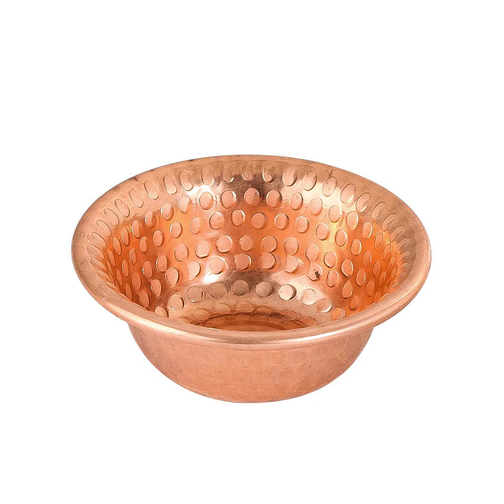 Hammered Copper Offering Bowl Figurines Holy Water Bowl Incense Burner Smudging Altar Prayer Rituals Supplies Home Decor Ashtray