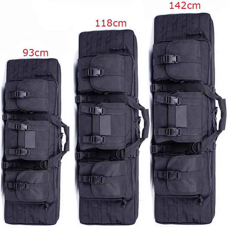 36 42 46inch Tactical Double Rifle Case Molle Rifle Bag Sniper Airsoft Gun Case Backpack Hunting Gun Holster