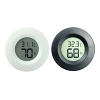 Circular Embedded Electronic Thermometer Hygrometer LCD Digital Meter Dropship