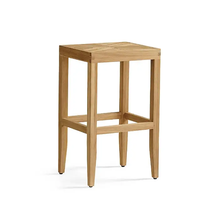 

For Modern Outdoor Patio Furniture-High Seat Teak Stool Bar Style Natural Solid Wooden Table