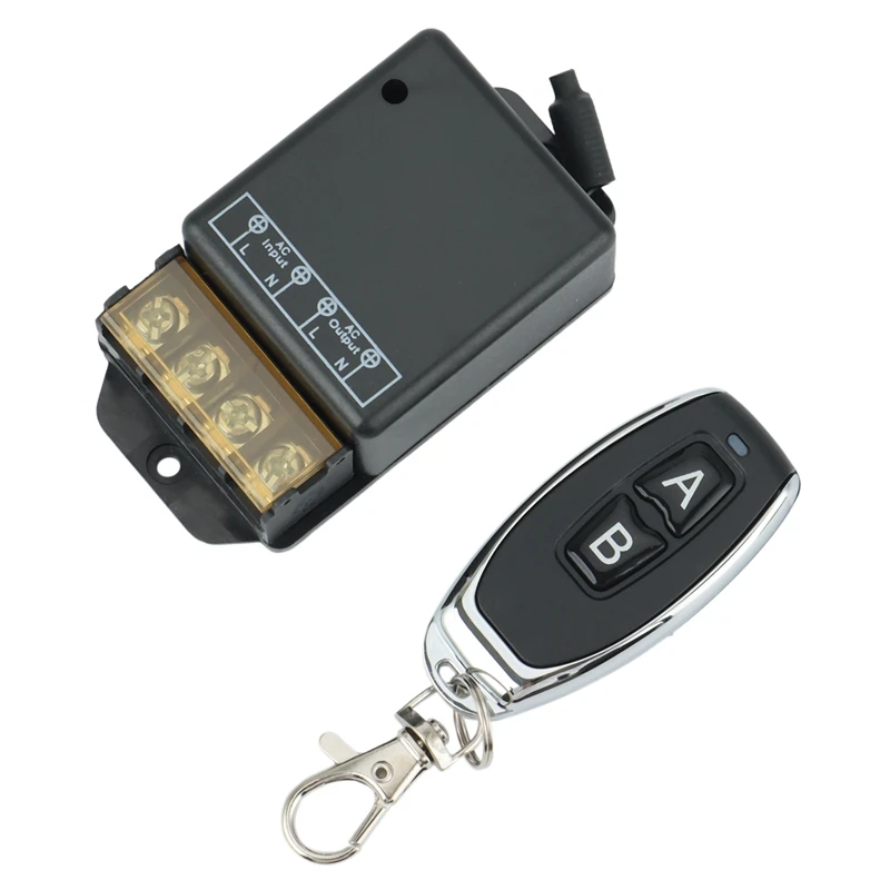 Беспроводной Радиочастотный переключатель дистанционного управления 433 МГц, 220 В переменного тока, 30 А, реле большой мощности, приемник нагрузки передатчик вкл/выкл, переключатель водяного насоса