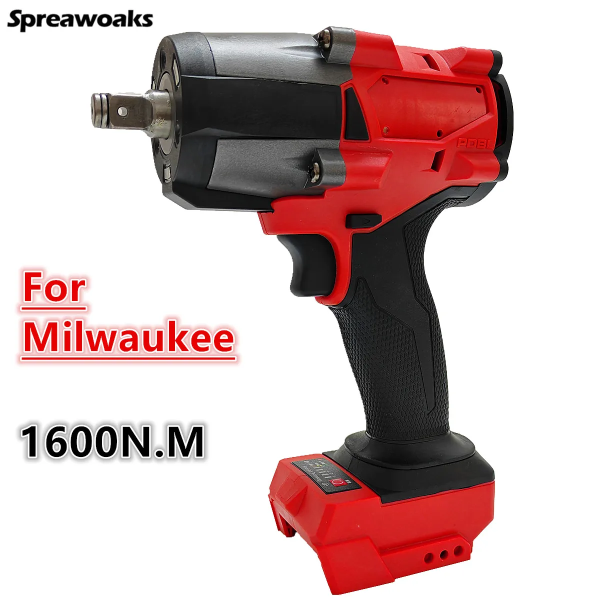 1600N.M Brushless Impact Wrench 5 Gears Cordless Electric Driver 1/2