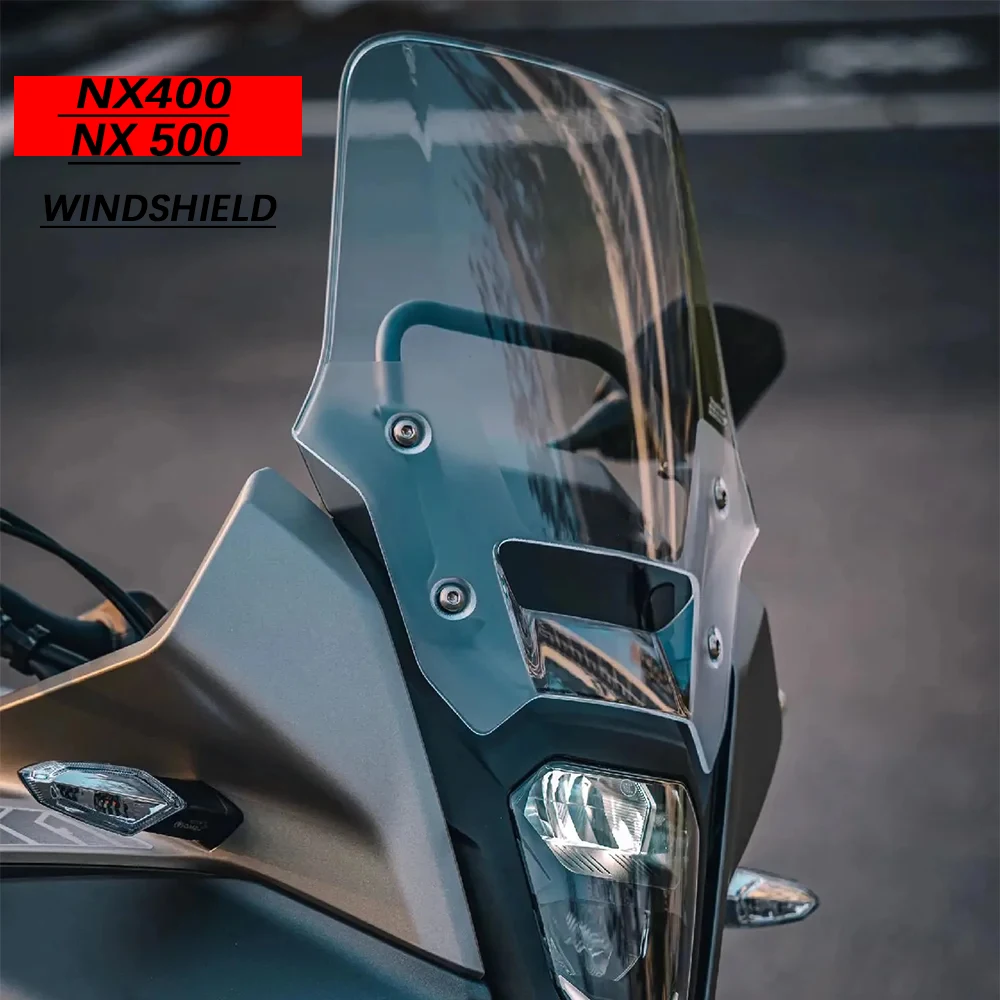 

For Honda NX400 2023 2024 NX 500 2024 Transparent Smoke Gray Windshield NX500 Windshield Motorcycle Heightened Windshield