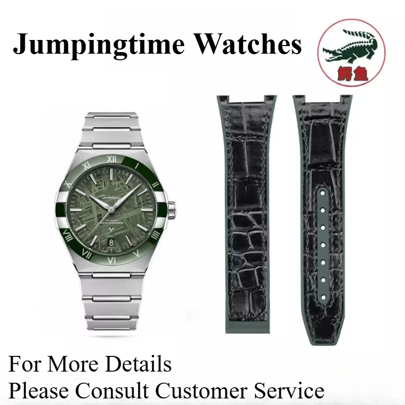 

24-14mm Suitable for Omega Constellation Series Crocodile Leather Strap Constellation Manhattan 131 Leather Strap