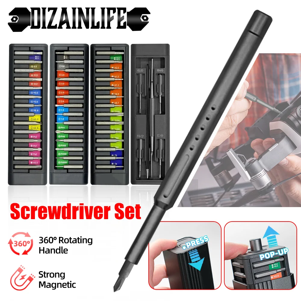 

49 IN1 Precision Screwdriver Set Power Tool Magnetic Small Bit for Glasses Mobile Cell Phone Repair