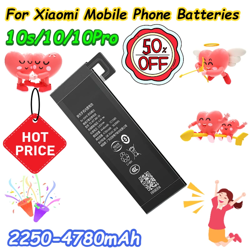

2250-4780mAh for Xiaomi 10s/10/10Pro Mobile Phone Batteries