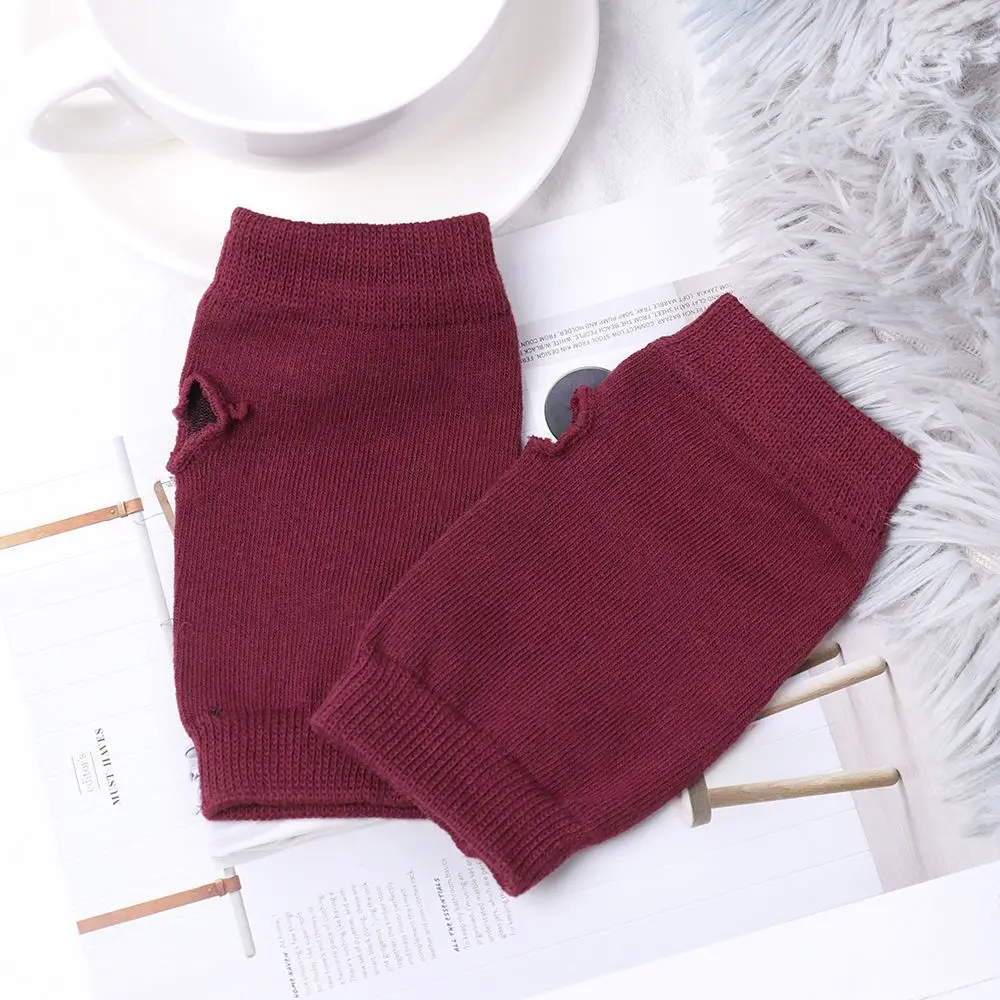 Women Girl Winter Autumn Warm Fingerless Wrist Gloves Knitted Wool Glove Half Mitten Exposed Finger