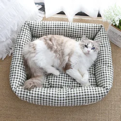 Super Soft Plush Cat Bed All Seasons Universal Dog Kennel Small Medium Pet Cushion Pad Cat Nesk Sleeping Bed Pet Warm Mattress