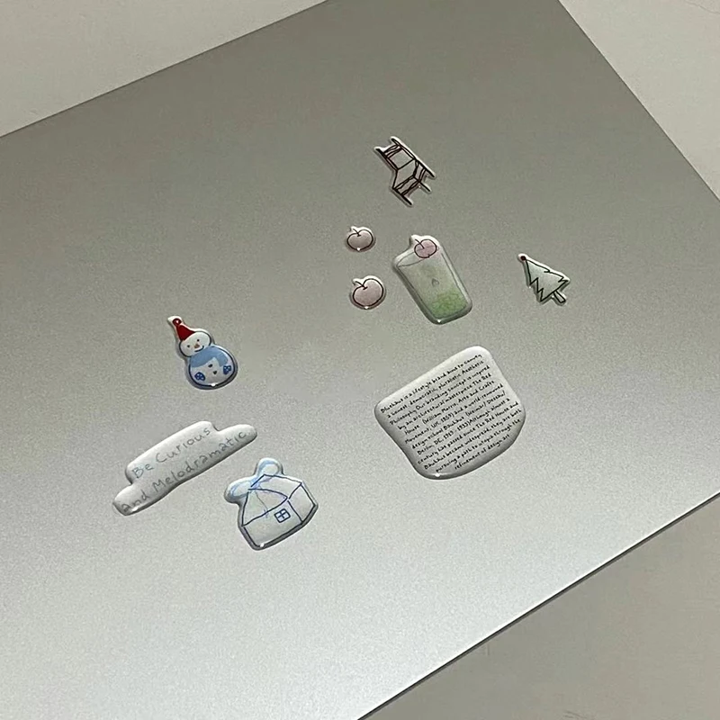 

/KQM/A Set Cute Computer Stickers, Funny Three-dimensional Jelly Planner Decorative Stickers Mobile Phone Stickers