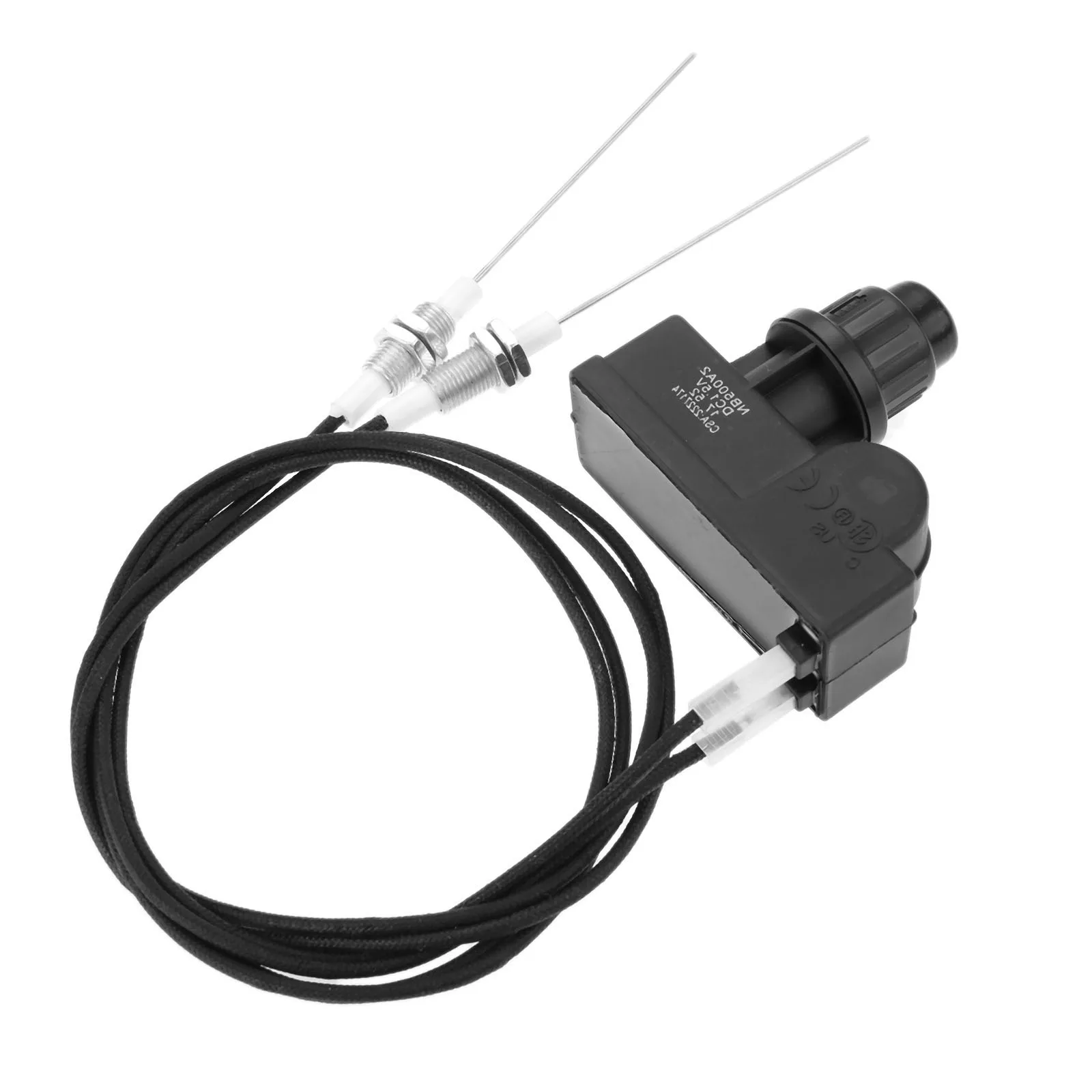 1Set Igniter Two Exits With Spark Plug Wire Length 1m Long Kit For BBQ Stove Gas Grill Electronic Ignition Module Push Button
