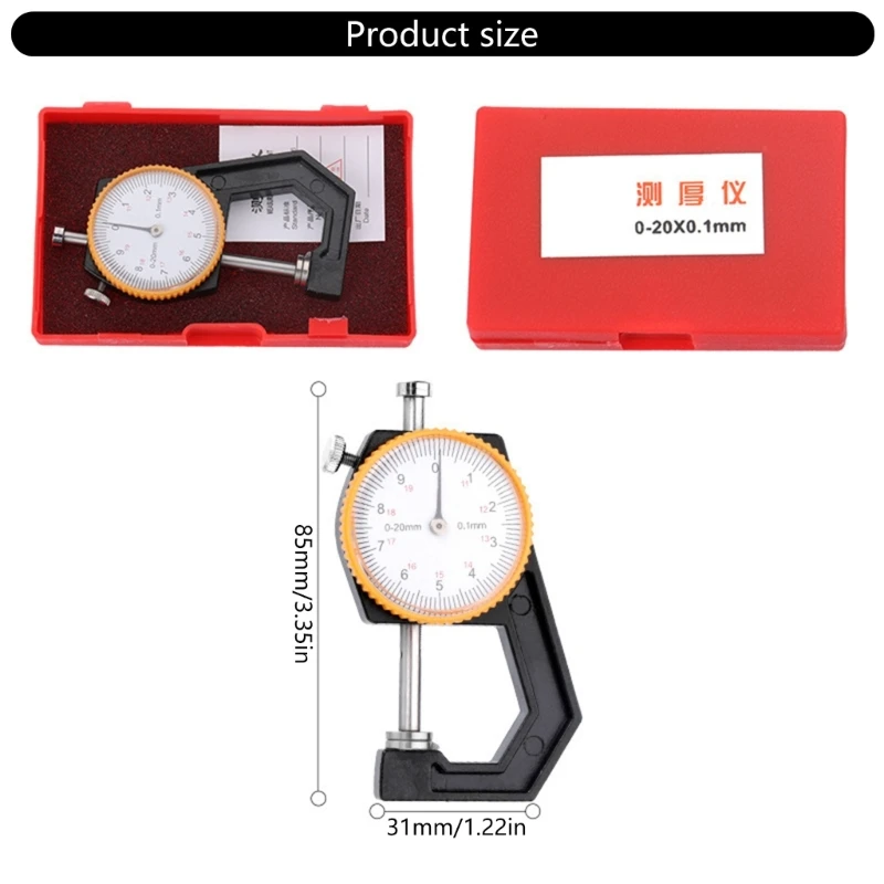 Herramienta medición espesor ipiip 0 a 20 mm, con precisión 0,1 mm para diversas tareas medición
