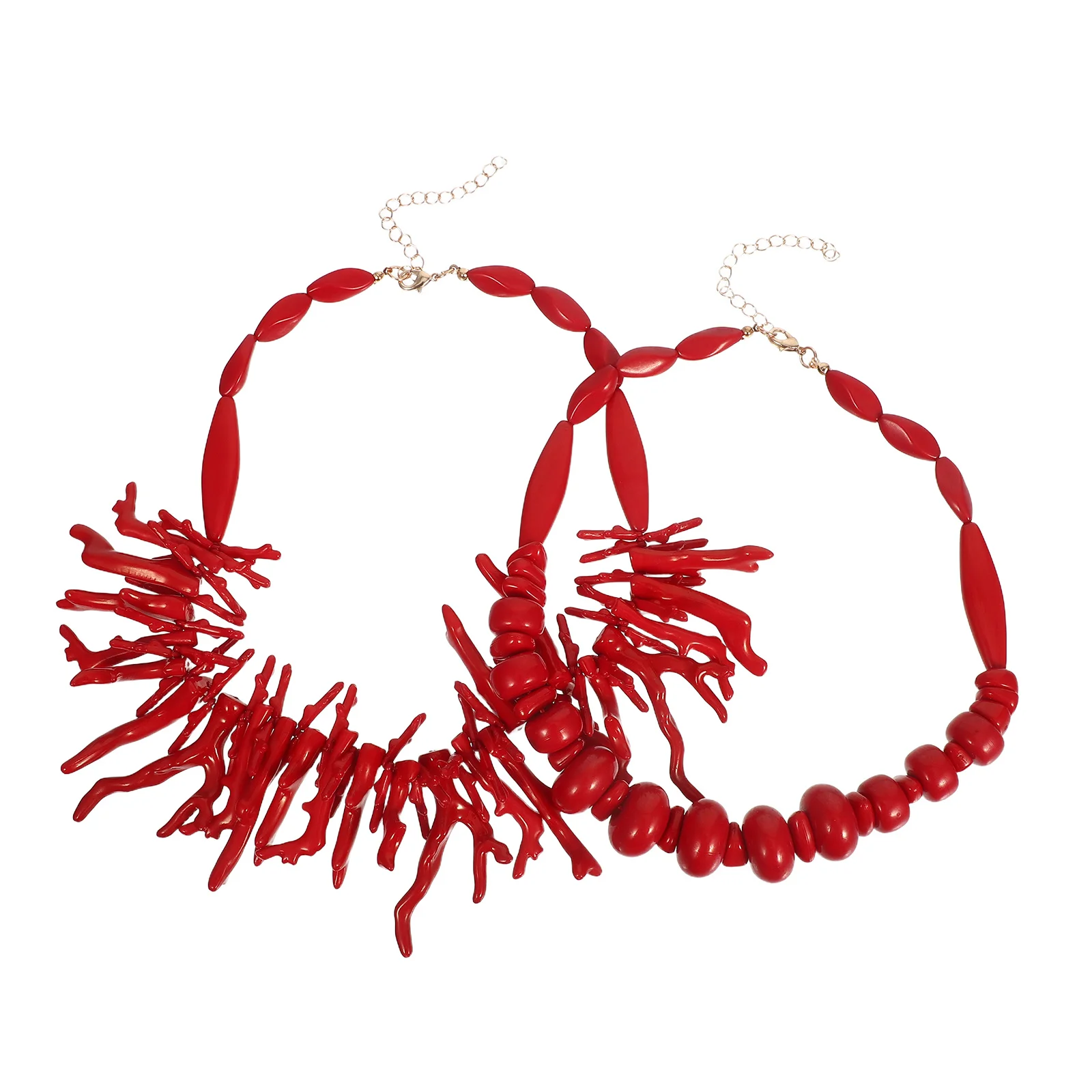 

Red Necklace Bohemian Vintage Choker Bold Beaded Design Summer Beach Bohemian Jewelry For Women Accessories For Women