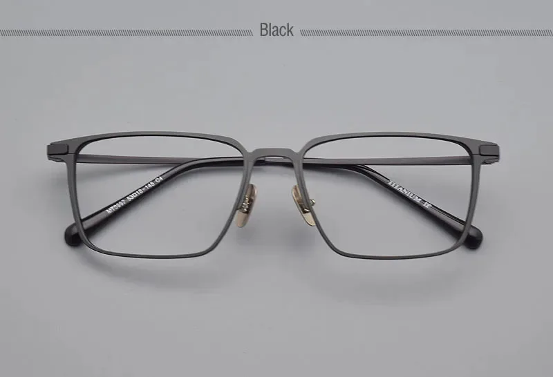 Ultraleichte Vollformat-Brille aus reinem Titan, Aluminium, Myopie für Männer, optische Brillen mit Sehstärke, hochwertig, 53 18 – Detail 12