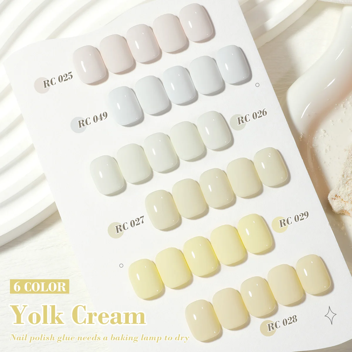 XEIJAYI الرومانية زجاجة كريم لون نقي 6 قطعة-Led جيل للأظافر ملصقات الأظافر تصميم الديكور فن تصميم صالون الأظافر لتقوم بها بنفسك صالون هلام