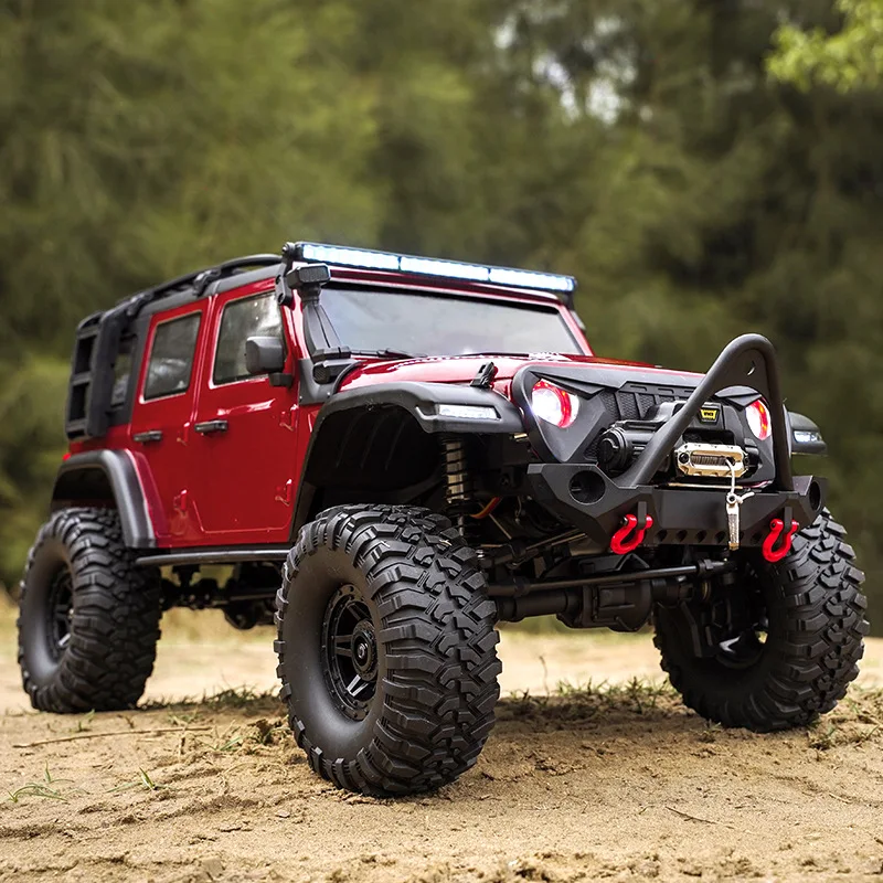 1:10 R1011 Veículo de Controle Remoto 2.4G Full Proporcional Rock Crawler LED Light 4WD Off-Road Caminhão de Escalada Brinquedos Presentes de Natal