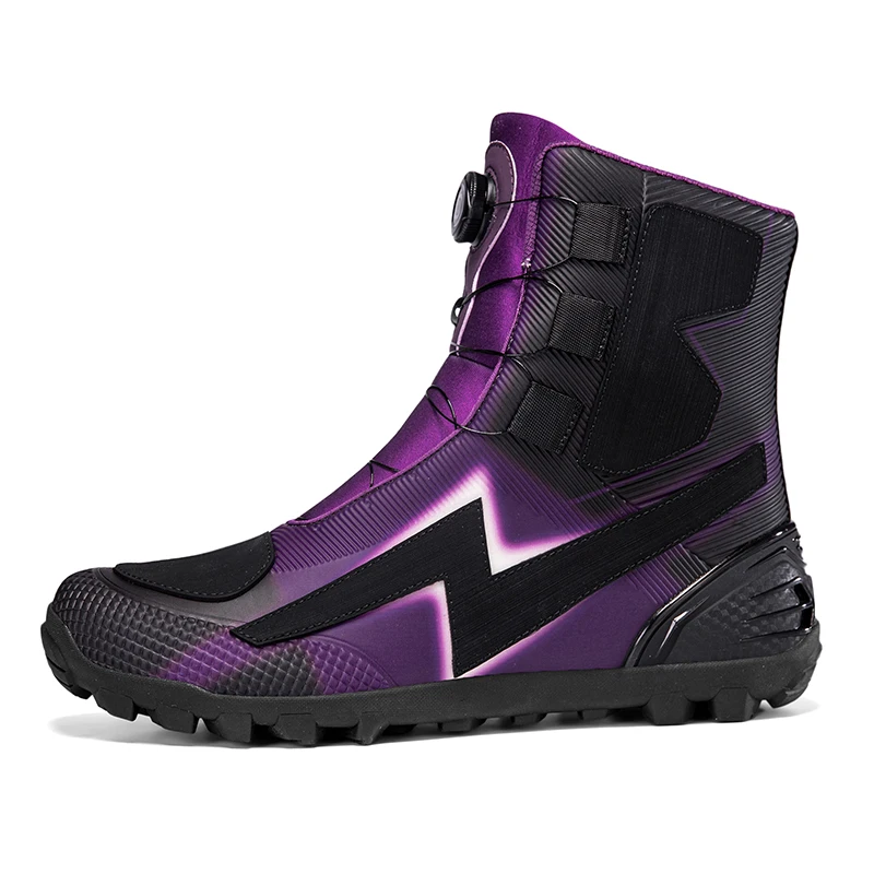 

Мотоциклетные защитные ботинки, мужские модные четырехсезонные противоскользящие высокие износостойкие удобные повседневные туфли для езды по бездорожью