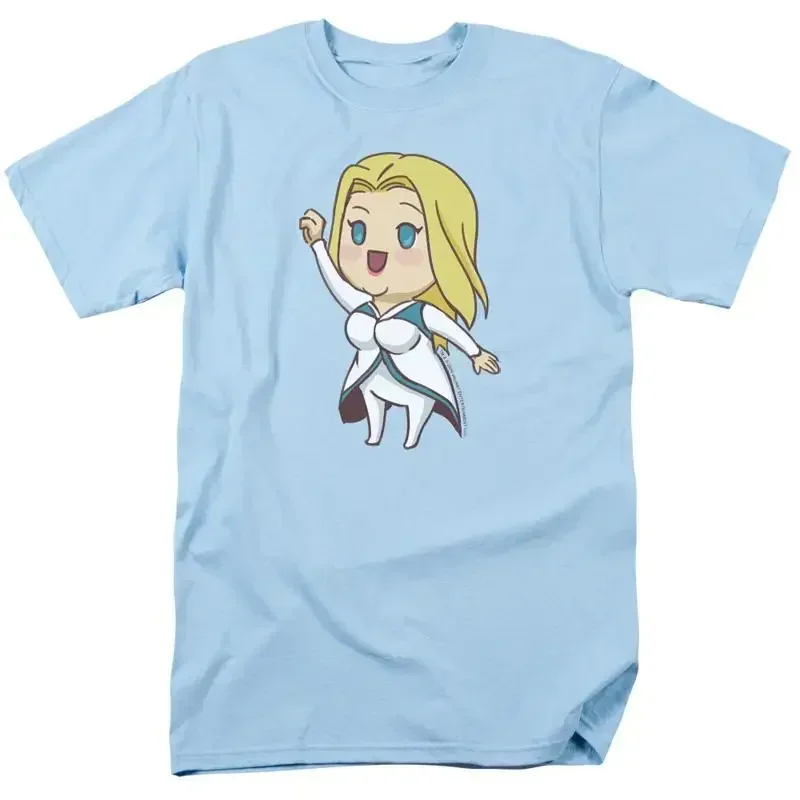 Faith Chibi T Shirt Mens Licensed Valiant Comics Light Blue