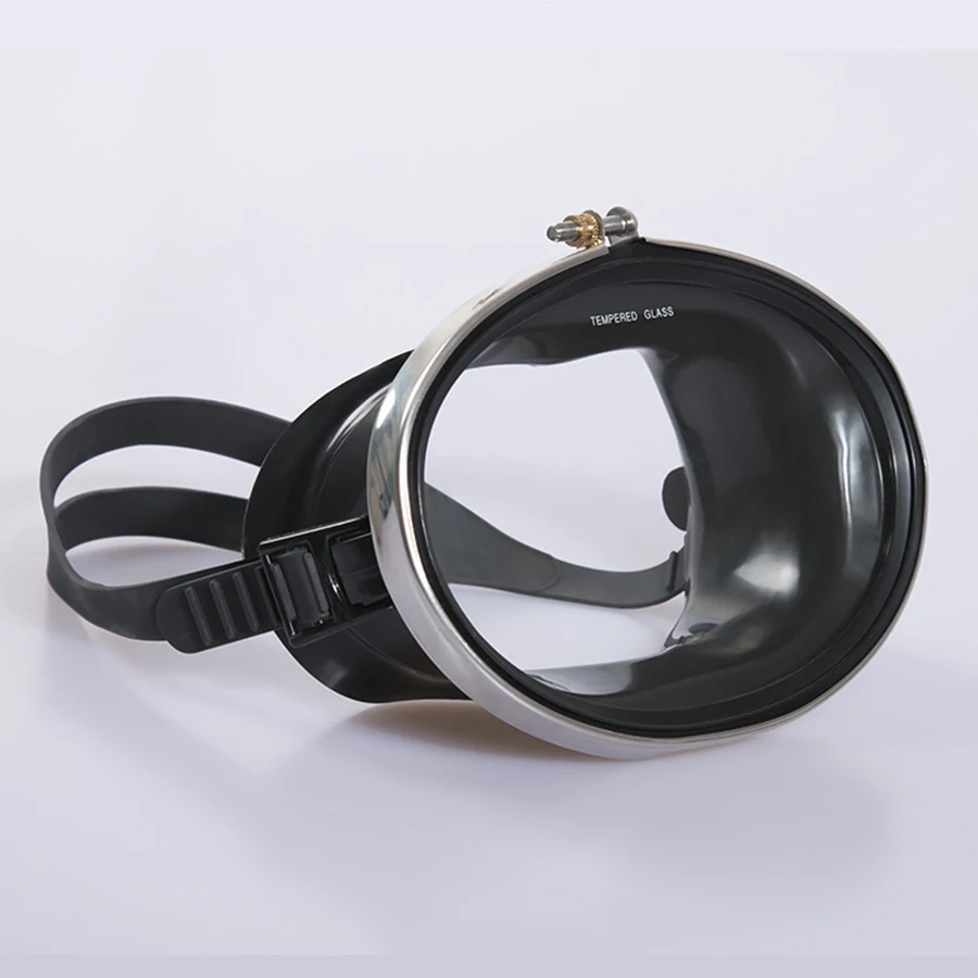 Professional Dive Mask Panoramic HD Oval Shape Stainless Steel Frame Free Diving Mask Snorkeling For Adult Men and Women