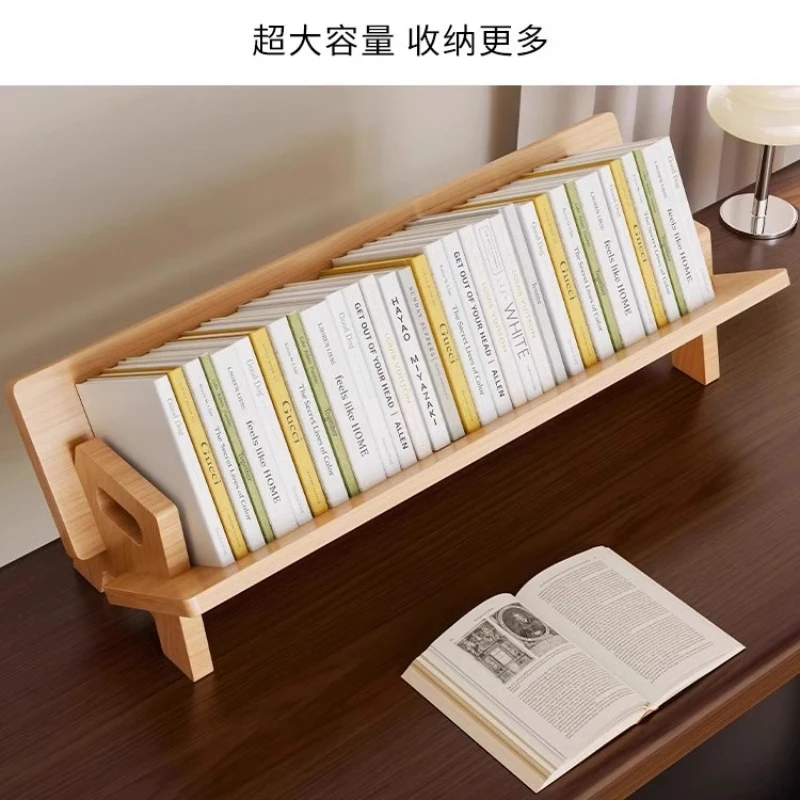Wooden CD Display Rack, Creative Tabletop Storage Cabinet Box for DVD, Discs, Movies & Vinyl Record Collection Organizer