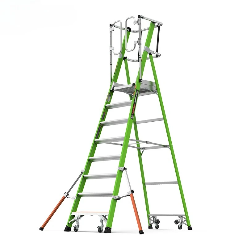 

Многофункциональная складная лестница в елочку, изолированная из FRP лестница в клетке Sky, безопасность для скалолазания